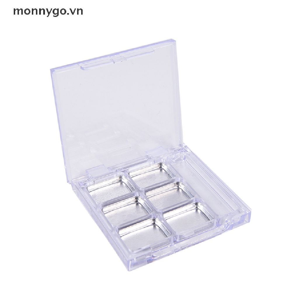 Hộp Rỗng 4 Ngăn Hình Vuông Đựng Phấn Mắt / Son Môi Kèm Bảng Phấn