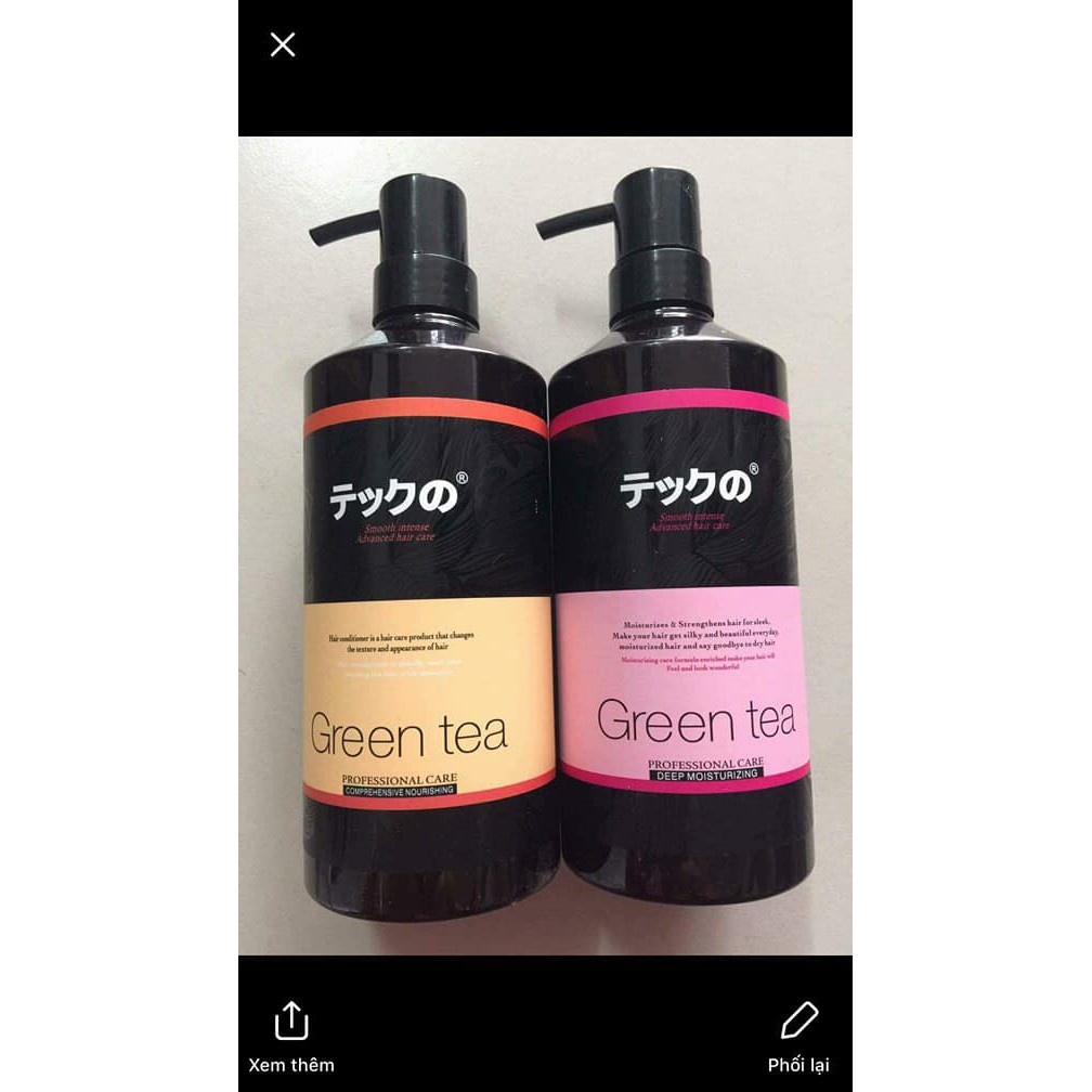 Bộ dầu gội + xả siêu mềm mượt Green Tea - Nhật Bản 780ml/chai SEAGULL STORE