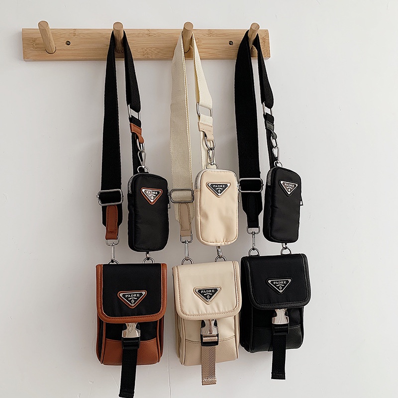 Túi Đeo Chéo Ngực Đa Năng Màu Đen Bằng Nylon Phong Cách Retro Mới 2023 Dành Cho Bạn Nữ