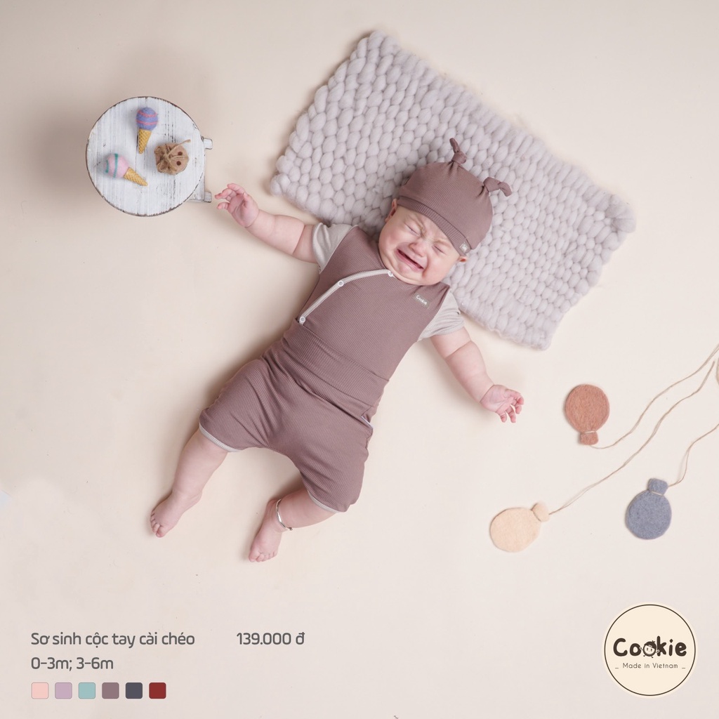 Cookie - Bộ quần áo sơ sinh cộc tay cài chéo CK36163