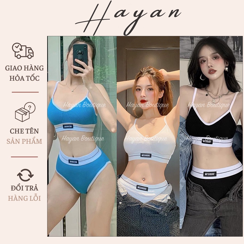 HT87 Bộ đồ lót thể thao bikini hai mảnh CẠP CAO gợi cảm kèm ĐỆM LÓT, đồ ngủ quyến rũ HT87