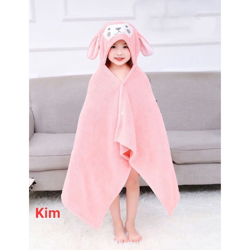 HQP Áo choàng tắm cho bé có mũ vải bông san hô🍁FREESHIP🍁Khăn tắm, khăn choàng nhiều mẫu kích thước 140x70 cm