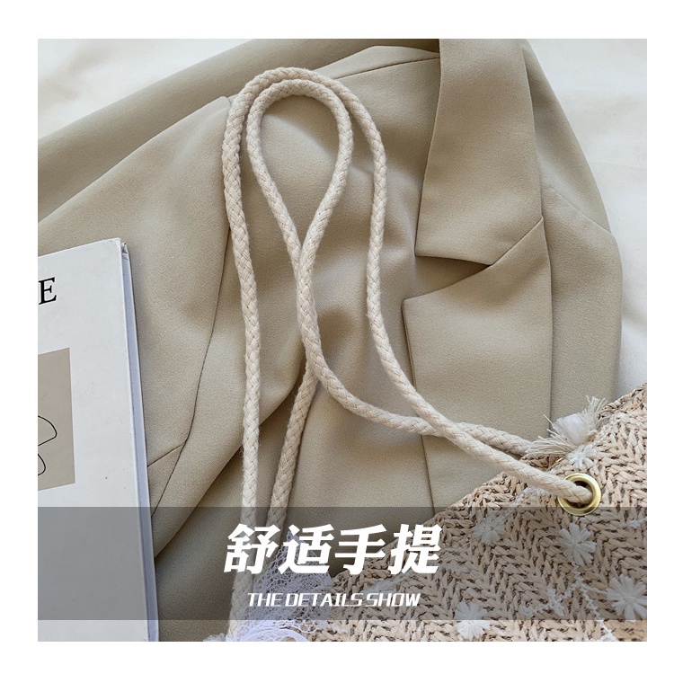 Túi Tote Đeo Vai / Xách Tay Một Bên Vai Bằng Rơm Phối Ren Kích Thước Lớn Phong Cách Hàn Quốc Hàng Mới 2023 TTF612 Dành Cho Bạn