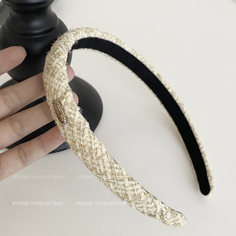 ❣️Mua Để Nhận Quà❣️ Bờm Tóc Nữ chất Dạ Tweed đính Hoạ tiết cao cấp sang chảnh