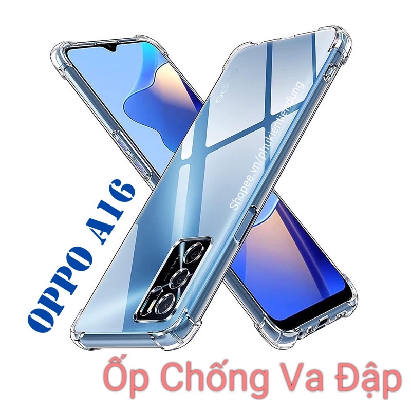 Ốp Lưng Oppo A16 Dẻo Trong Suốt Chống Va Đập Có Gù Bảo Vệ 4 Gốc Silicon Cao Cấp
