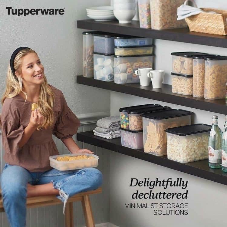 Bộ hộp kệ bếp Tupperware Modular Mates Black Kitchen 9 hộp