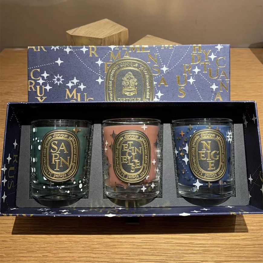 Diptyque Hộp Quà Giáng Sinh Ba Nến Thơm Độc Quyền Năm 2022