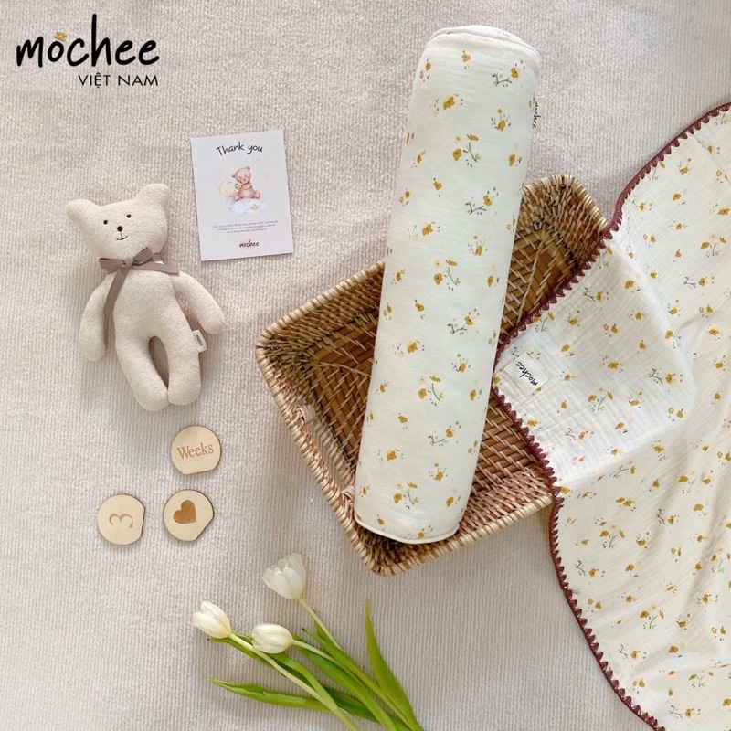 [Chính Hãng] Gối ôm xô cao cấp cho bé Muslin MOCHEE mềm mại giúp bé ngủ ngon