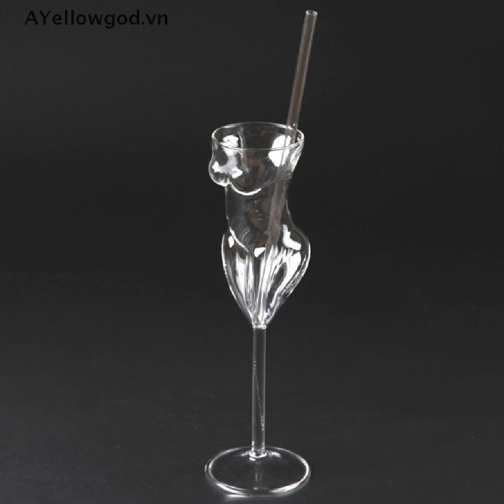Ly Thủy Tinh Uống Rượu Cocktail Hình Dáng Cơ Thể Phụ Nữ.