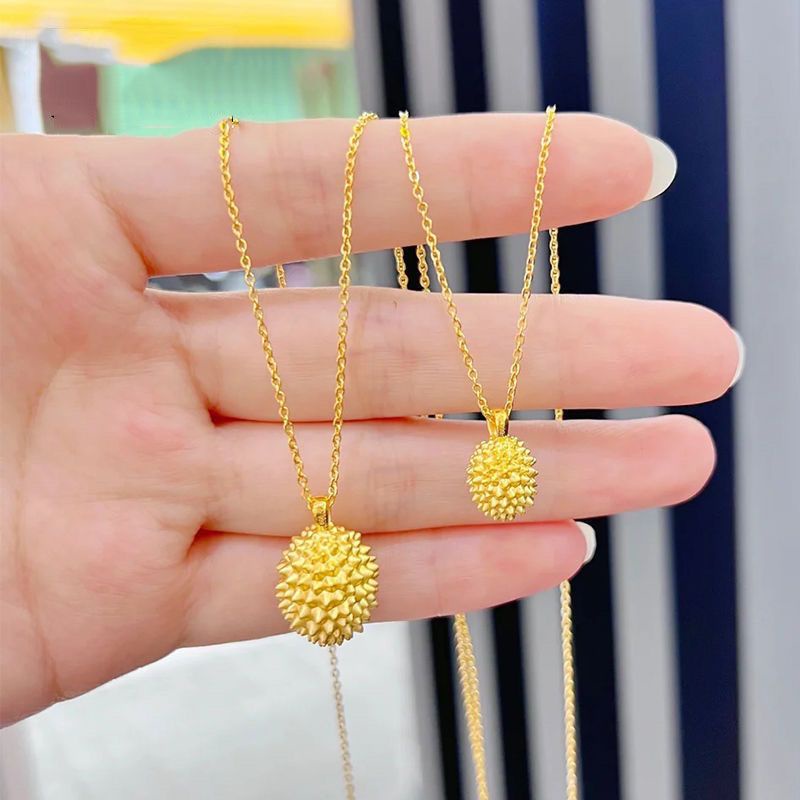 Dây Chuyền Mặt Hình Trái Sầu Riêng Màu Vàng Thời Trang Cao Cấp Không Phai Màu Làm Quà Tặng Valentine Cho Bạn Gái