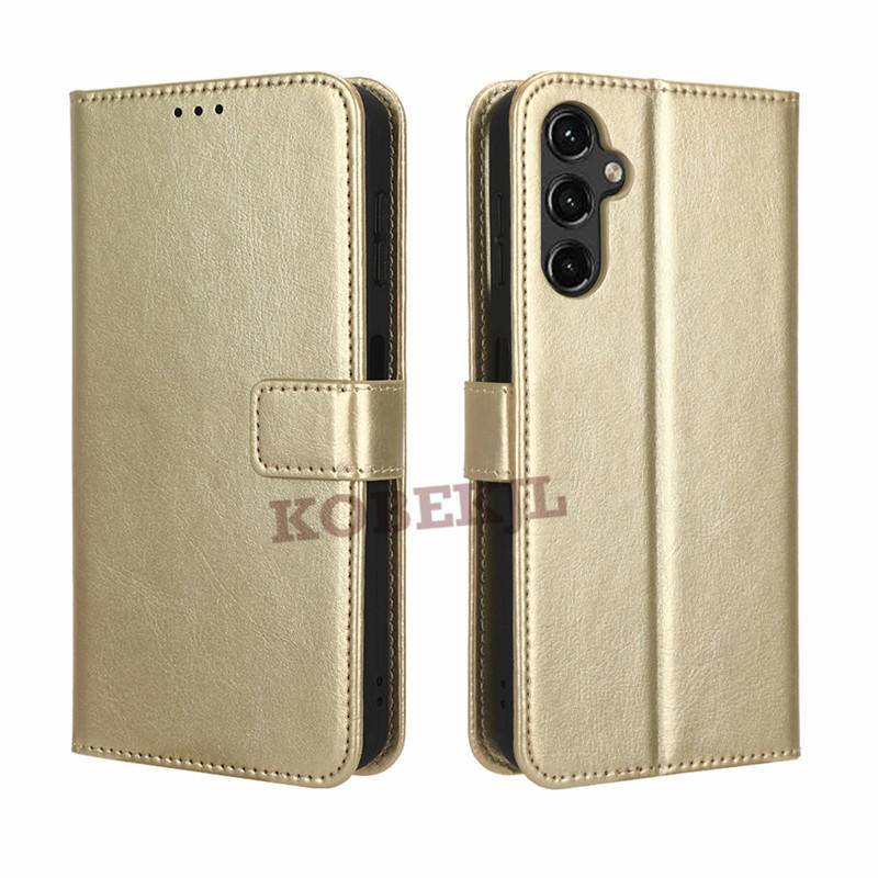 Bao Da pu Nắp Gập Kiểu Ví Kèm Giá Đỡ Đứng Sang Trọng Cho samsung a14 4g samsung galaxya14 5g samsunga14 4g Ốp