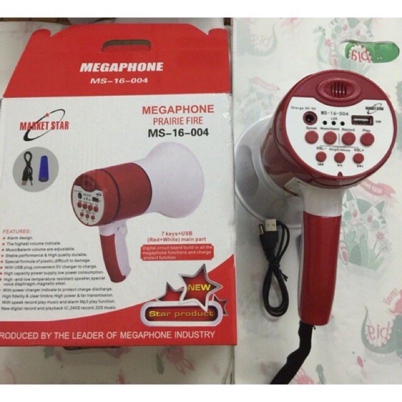 Loa phóng thanh MEGAPHONE MS004 Màu Đỏ
