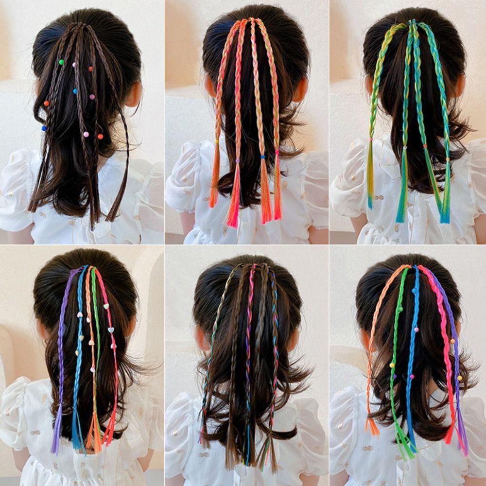 ANEMONE Bím Tóc Giả Thắt Bím Co Giãn Dễ Thương Dành Cho Bé Gái