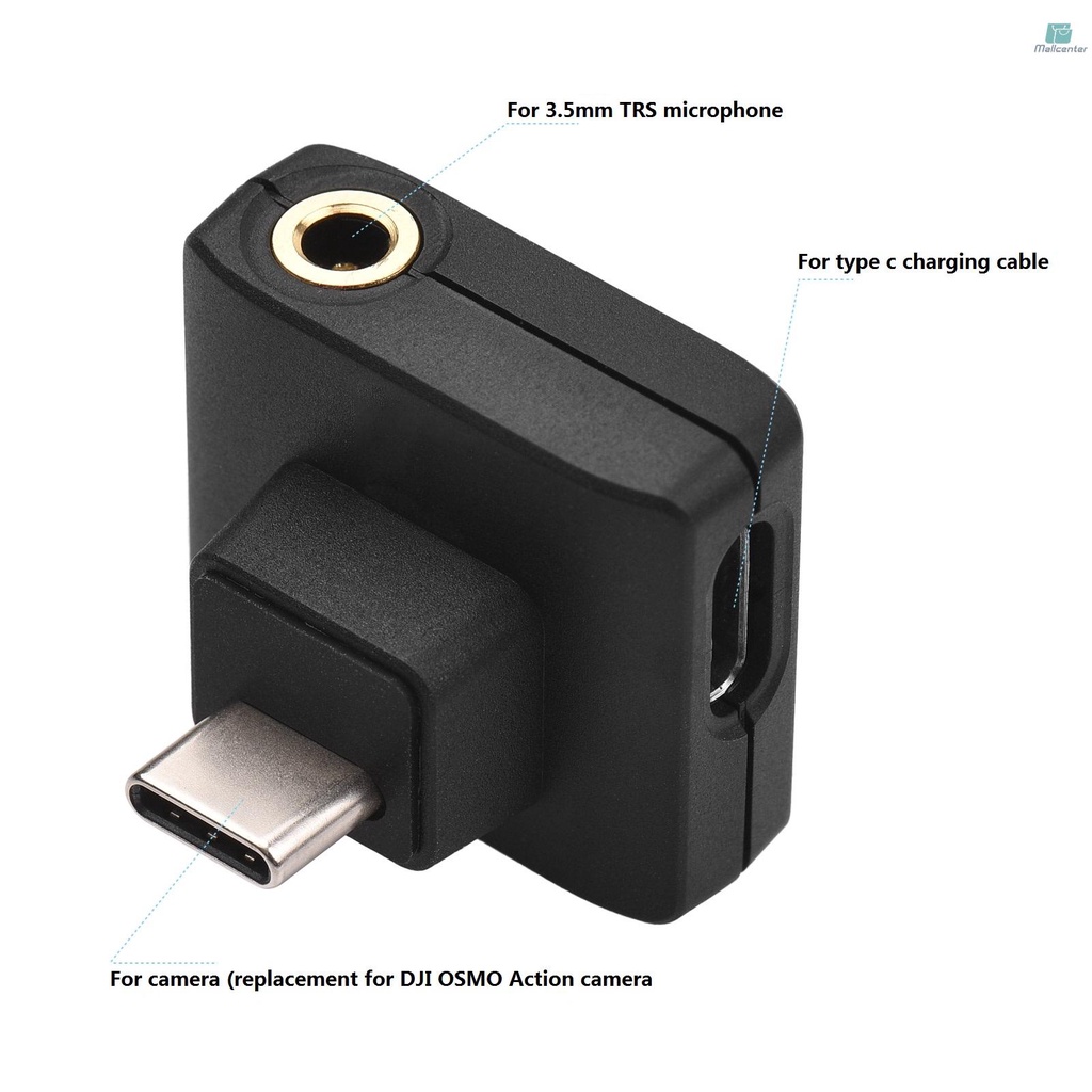 Bộ Chuyển Đổi Âm Thanh Mini BOYA BY-OA1 Với Cổng Sạc 3.5mm TRS Cho DJI OSMO Action VN A3.14