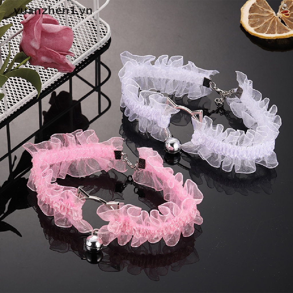 Vòng Cổ Choker Phối Ren Và Chuông Phong Cách Gothic Ngọt Ngào Dễ Thương Dành Cho Nữ