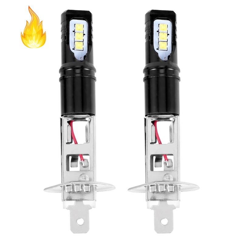 2 Đèn Pha Siêu Sáng H1 6000K 6000LM DRL Cho Xe Hơi