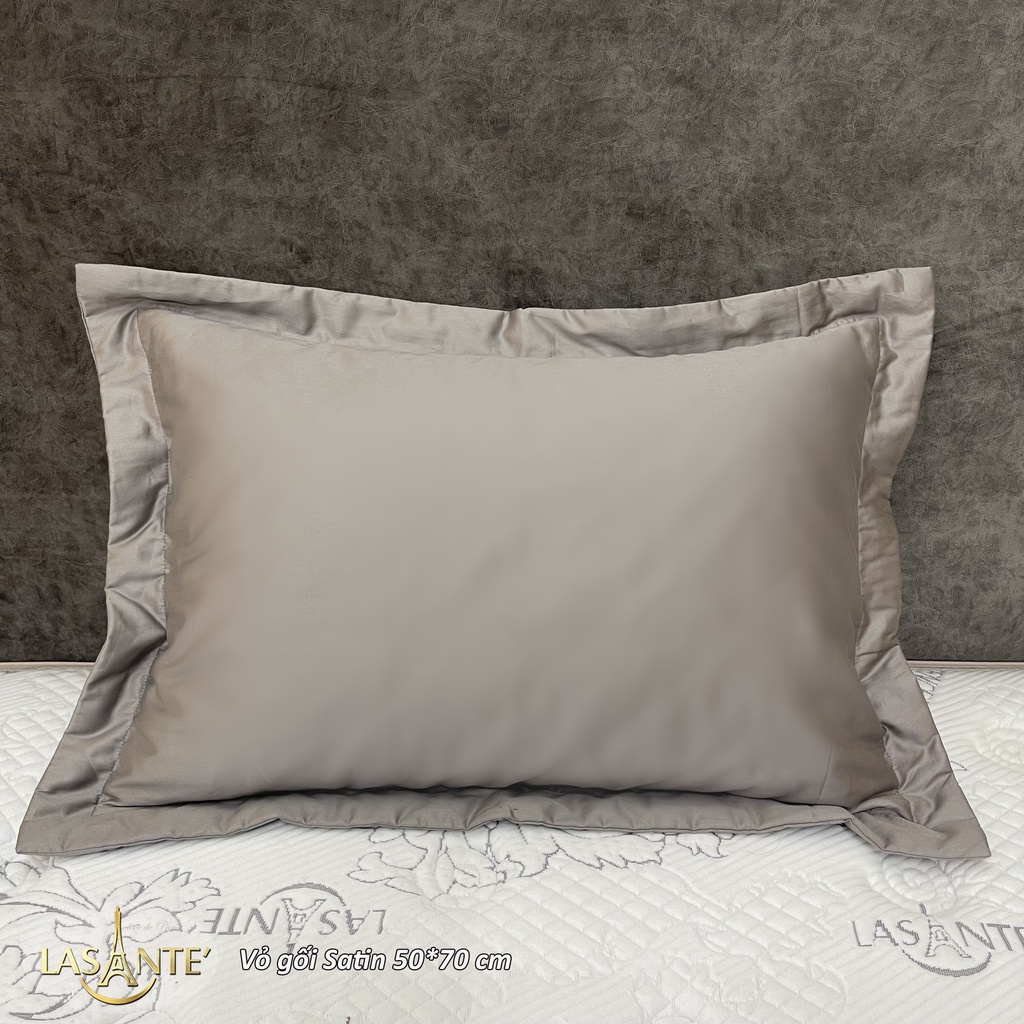Vỏ gối Lasante chất liệu Satin đơn sắc thanh lý kích thước 50*70 cm đơn sắc