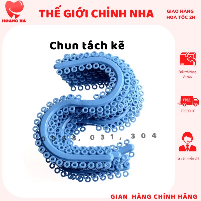Chun tách kẽ chỉnh nha, Chun đặt khe tách kẽ
