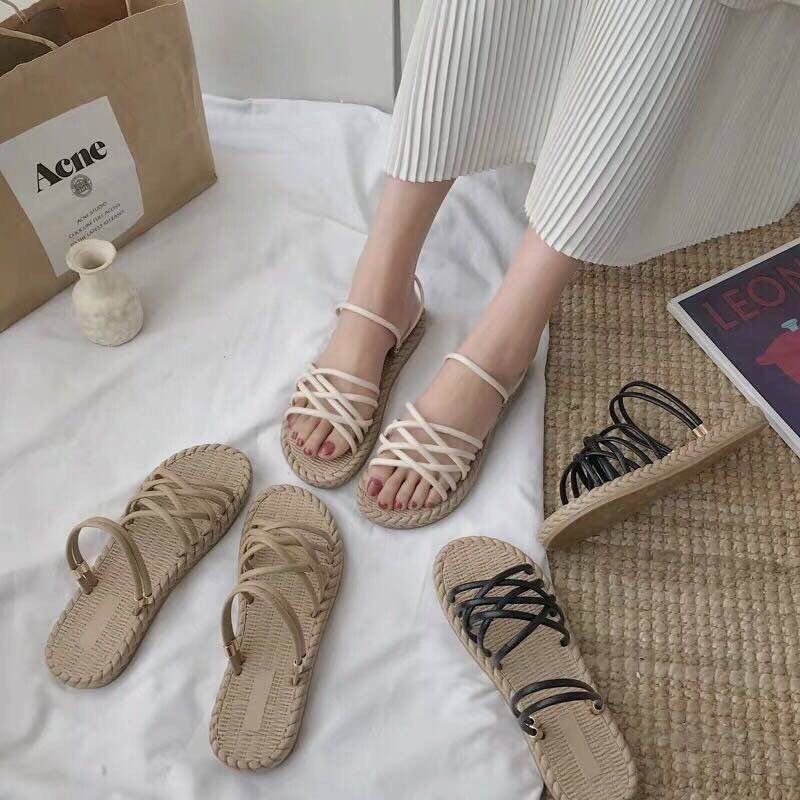 [ ORDER ] SANDAL DÂY THỪNG ĐAN CHÉO ULZZANG