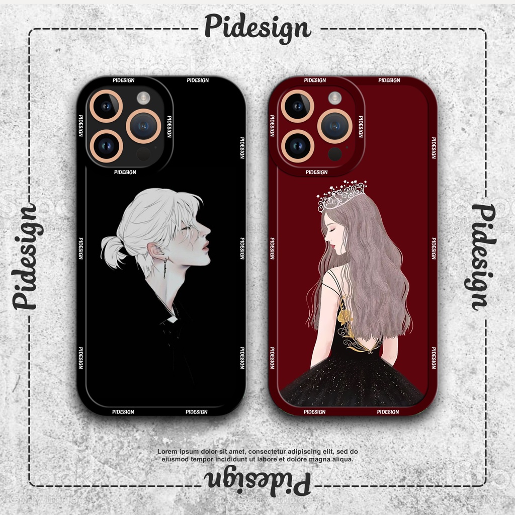 Ốp lưng iphone cạnh vuông couple cặp đôi nam nữ 7plus 8plus X Xs max 11 11promax 11pro 12 12pro 12promax 13 14 pro max