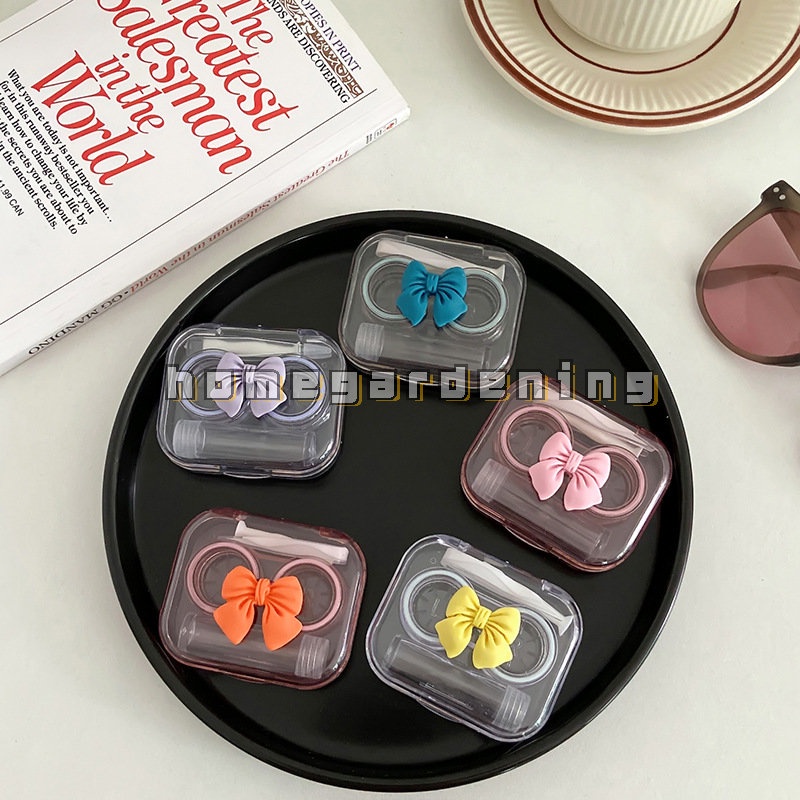 Hộp Mini Trong Suốt Đựng Kính Áp Tròng Hình Kowknot Dễ Thương