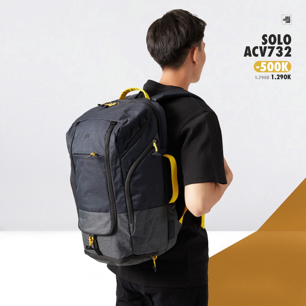 Balo Laptop/ Balo Du Lịch Thể Thao Có Ngăn Đựng Giày, Ngăn Chống Sốc Laptop 17.3” Solo Velocity Max 17.3” (ACV732)