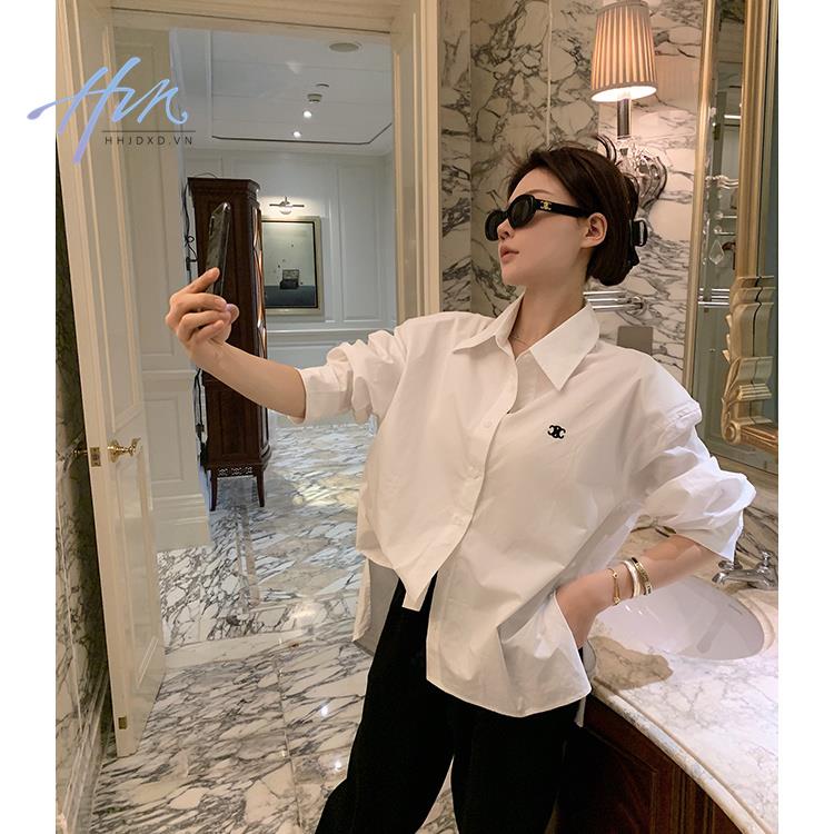 Áo Sơ Mi Trắng Thêu Tay Phong Cách Thời Trang Mới 2023