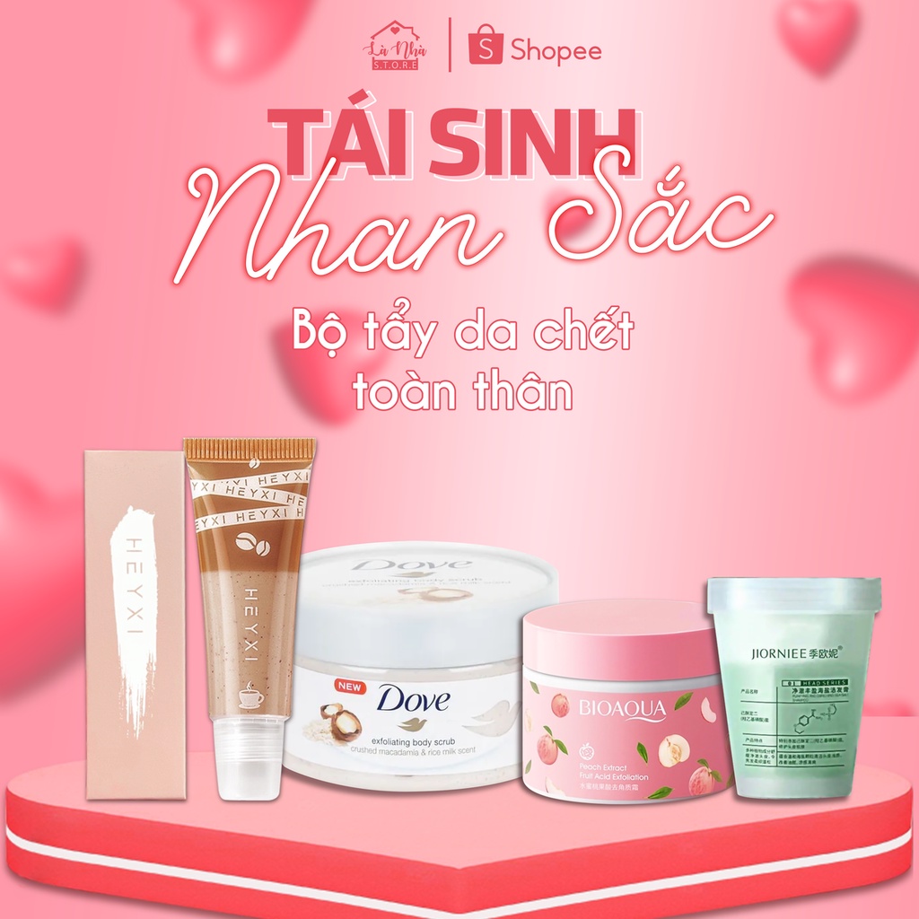 Set Tẩy da chết toàn thân, tẩy da chết môi, body, tẩy da chết đầu - Hộp quà tặng ý nghĩa