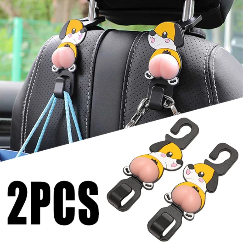 Móc Treo Đồ Gắn Ghế Ngồi Xe Hơi Hình Động Vật Hoạt Hình Dễ Thương