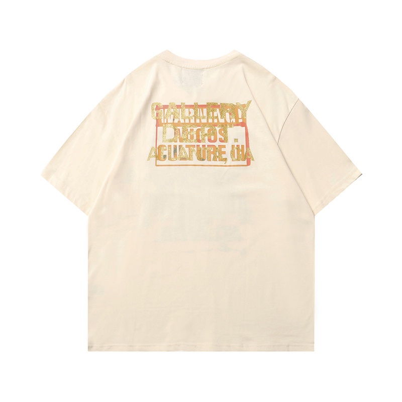 Áo Thun Cotton Tay Ngắn Plus Size In Chữ GALLER53DEPT Overlay Cho Nam Và Nữ