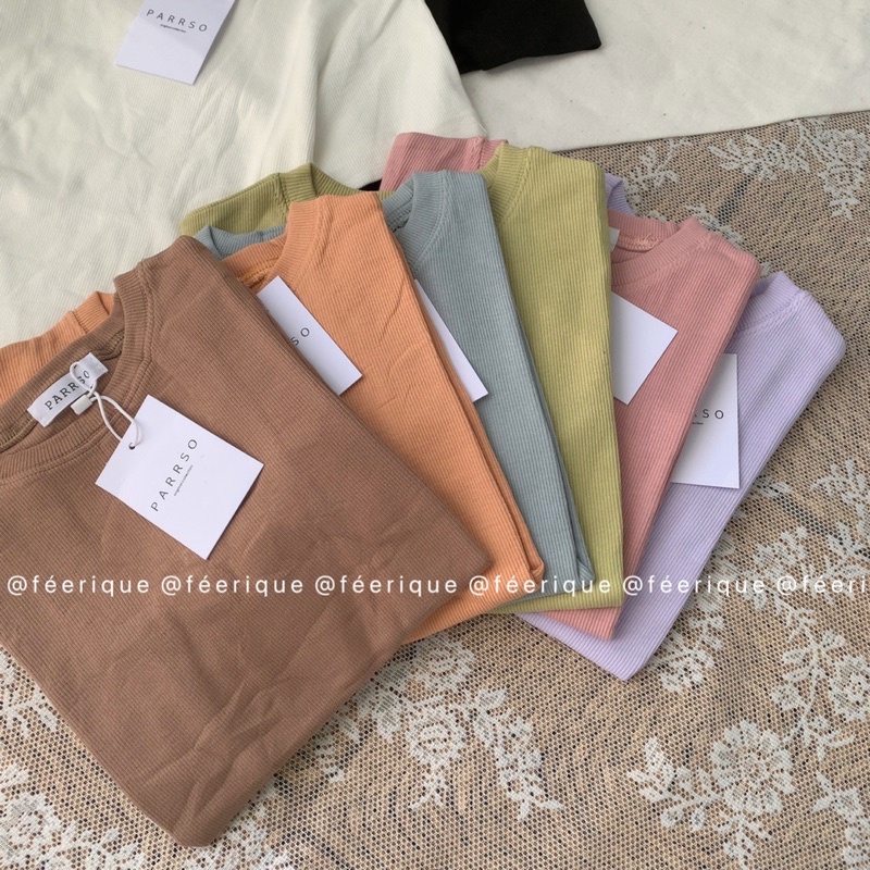 Áo thun tăm bozip tone pasel