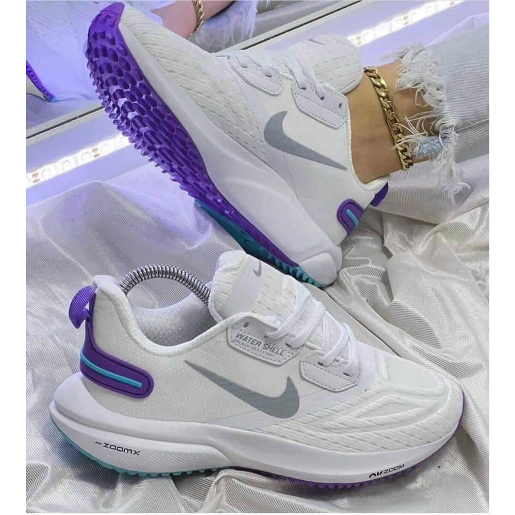 Giày sneaker water shell trắng tím nhẹ êm