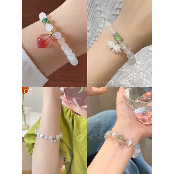 Vòng tay hợp kim đính hạt dễ thương