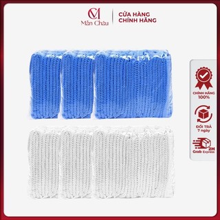 Mũ con sâu, mũ y tế chùm đầu dùng 1 lần, thoáng, tiện lợi - Màu Xanh