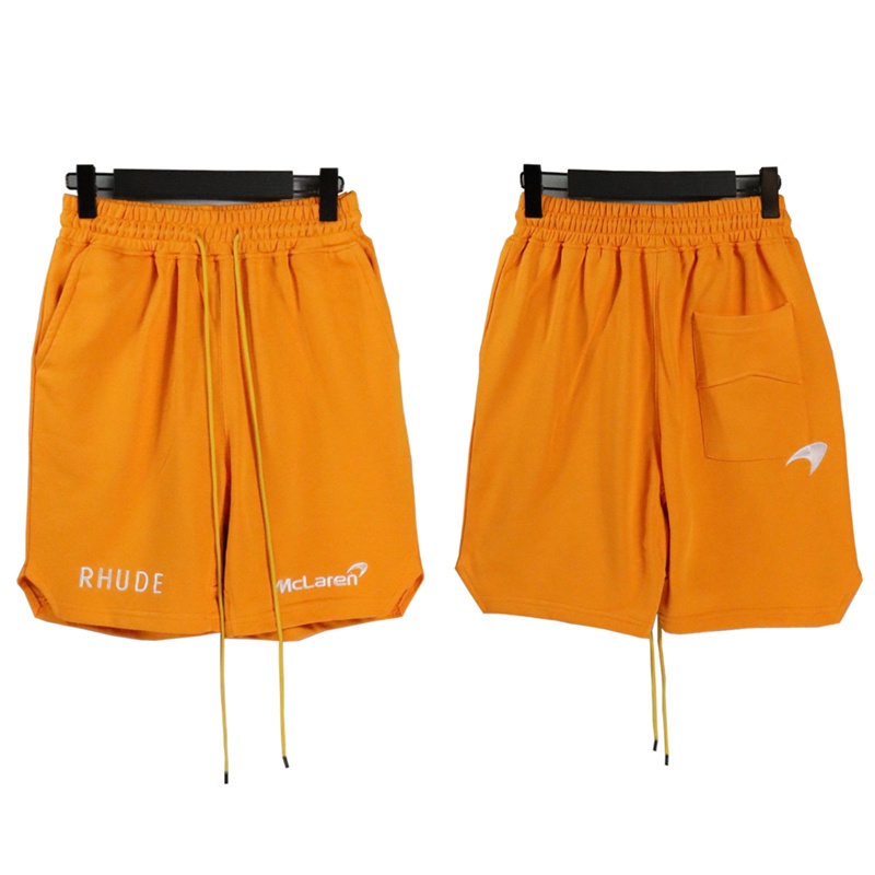 Quần Short Thể Thao RHUDE x Mclaren co-titled Dáng Rộng Thêu Họa Tiết Đường Phố Thời Trang Mùa Hè