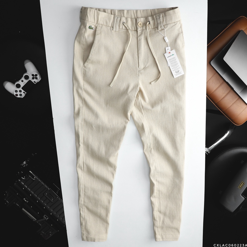 Quần dài thời trang nam chất liệu linen cao cấp, form slim fit tôn dáng 60223A