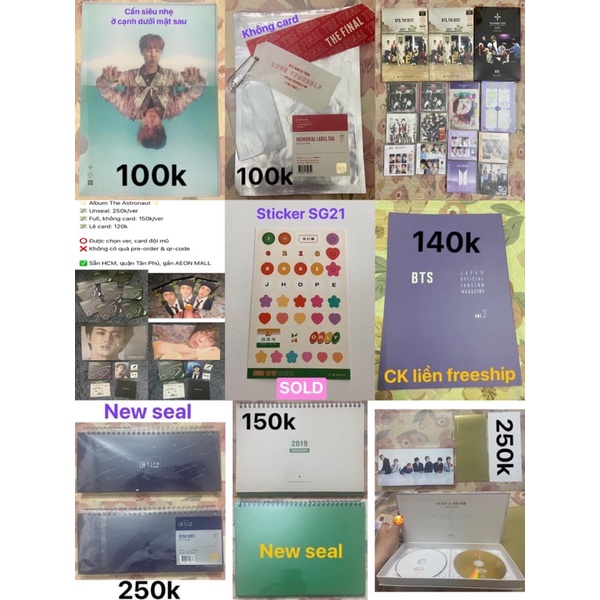 (CHAT TRƯỚC/ĐỌC MÔ TẢ) Các hàng hoá chính thức BTS OFFICIAL GOODS/MERCH