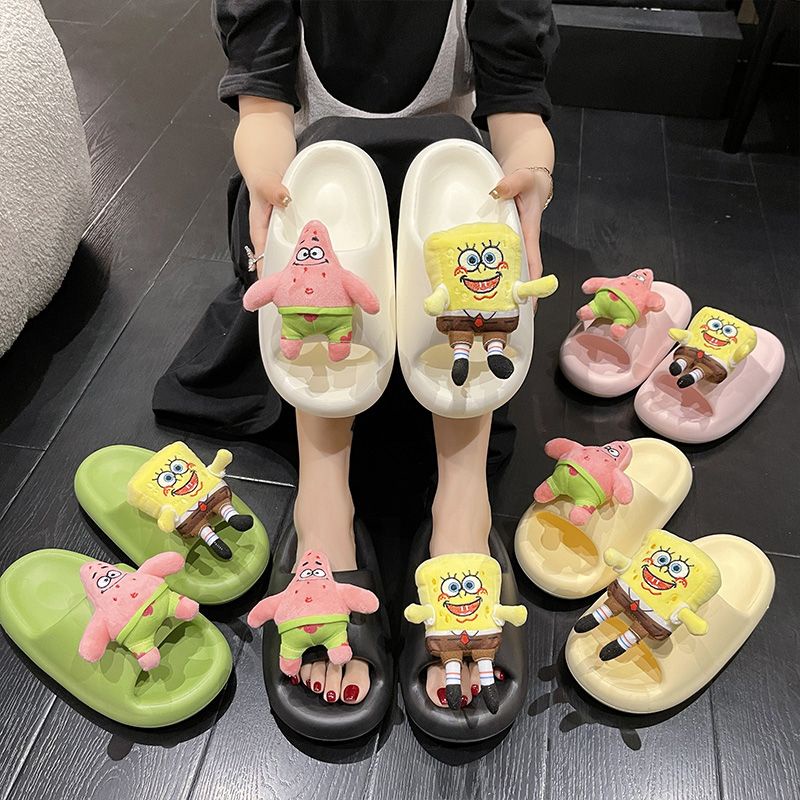 Dép Sandal Búp Bê Hoạt Hình Spongebob Thời Trang Mùa Hè 2023 Dành Cho Nữ