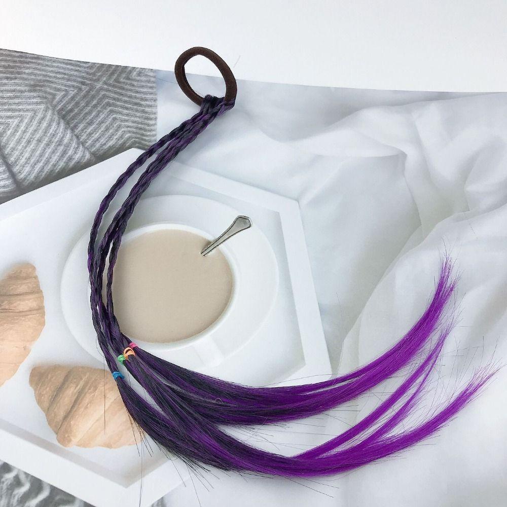 ANEMONE Bím Tóc Giả Thắt Bím Co Giãn Dễ Thương Dành Cho Bé Gái