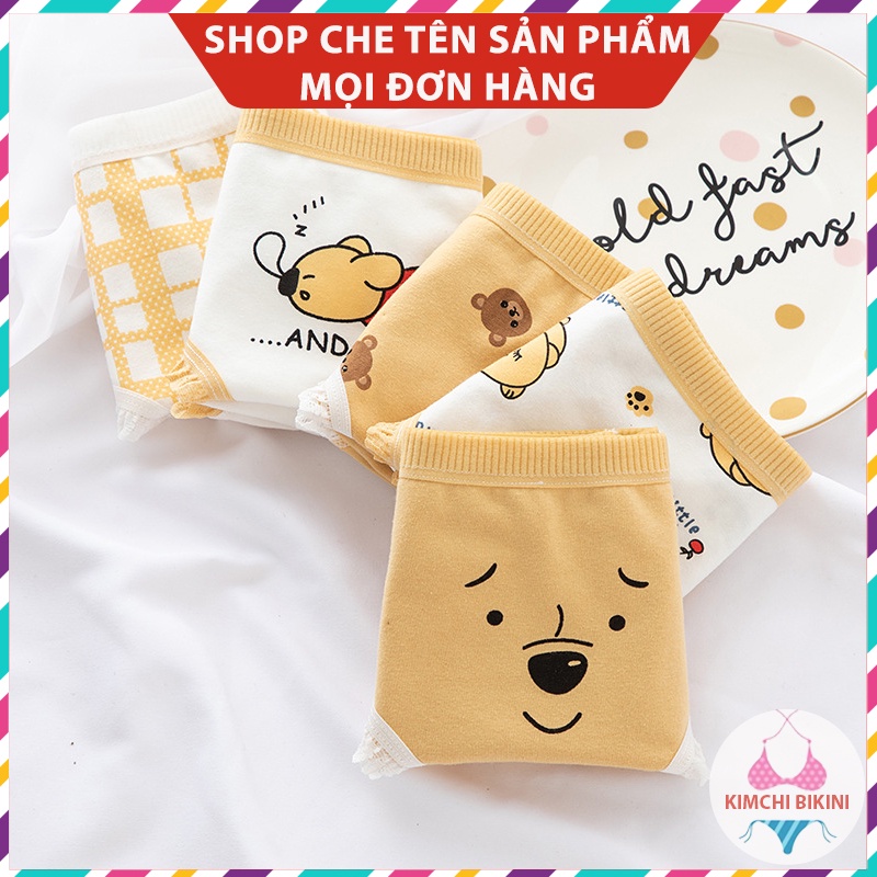 Quần con nữ in hình dễ thương KIMCHIBIKINI quần chip nữ mặc bên trong mềm mại thấm hút tốt QL112