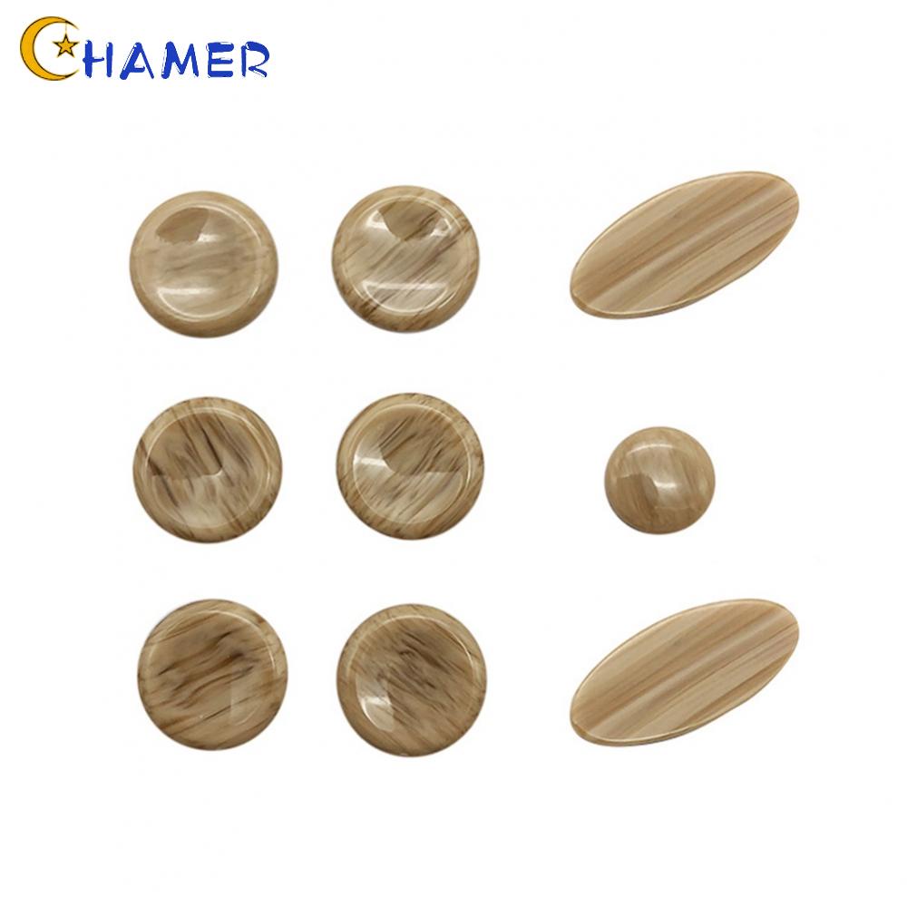 Bộ 9 Nút Bấm Màu Nâu Hình Oval Chuyên Dụng Cho Kèn Saxophone