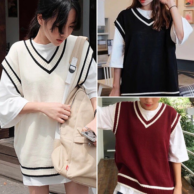[ Order ] Áo Gile len trơn Basic( Có ảnh thật )