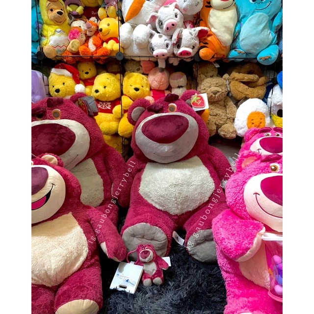 Gấu bông thơm dâu tây Lotso Bear ToyStory3 chính hãng Disney tặng kèm túi hãng
