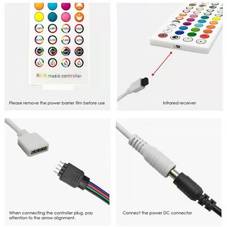 Bluetooth LED Controller+40 Keys Remote Control RGB DC5-24V for 5050 3528 RGB LED Light