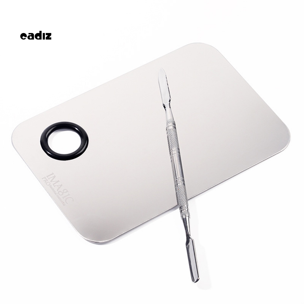 Khay Đựng Phấn Trang Điểm Bằng Thép Không Gỉ Có Tay Cầm Chống Trượt Tiện Dụng