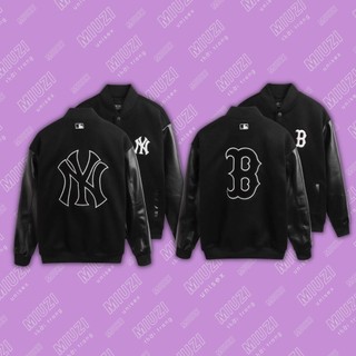   FREESHIP  Áo khoác bomber NY MLB 3 mẫu hot ,Varsity vải dạ tay da MIUZI DT THEM1 