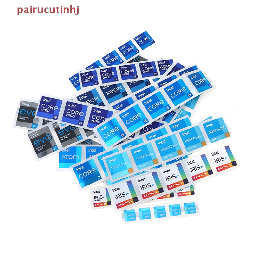 Set 5 Cặp Nhãn Dán Trang Trí Cpu Thế Hệ Chính Hãng DIY 10 i3 i5 i7 i9 Hires