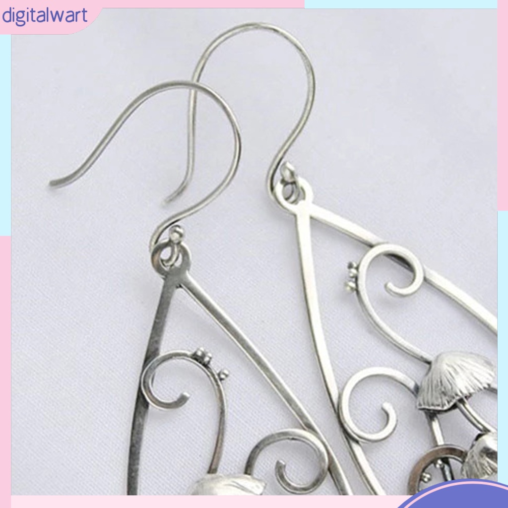 1 Đôi Bông Tai Hình Nấm Đính Đá Ngọc Lam Giả Phong Cách Retro Dành Cho Nữ