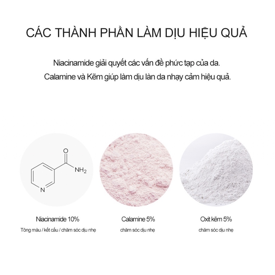 Kem dưỡng trắng nâng tone DERMA FACTORY NIACINAMIDE 10% CALAMINE CREAM