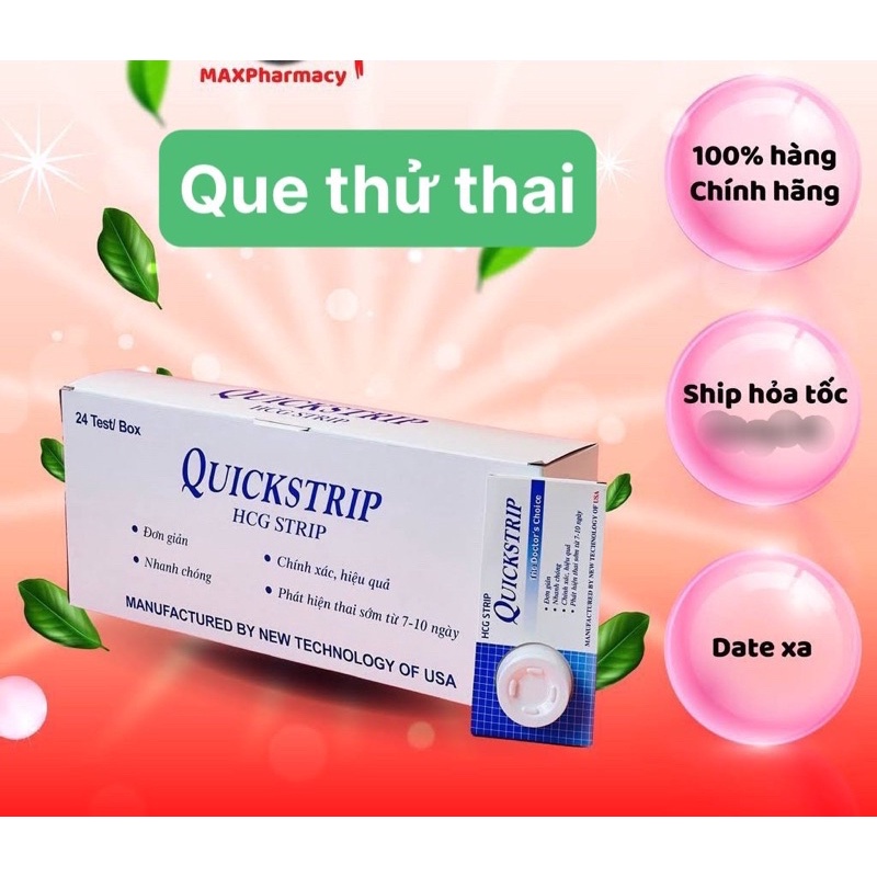 Que thử thai - Hàng chính hãng Quickstrip - thử lên nhanh và chính xác - 1 que